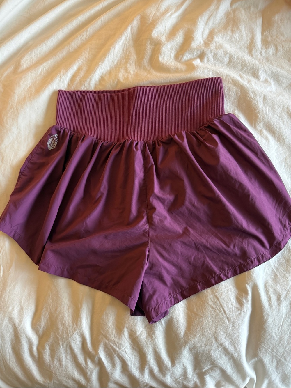 FP Movement by Free People High-Waist Athletic Shorts — Plum